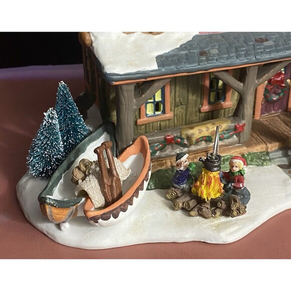 Victorian Village Collectibles 2000 Edition Old Towne Frost Fishing Shop Vintage - Picture 2 of 10